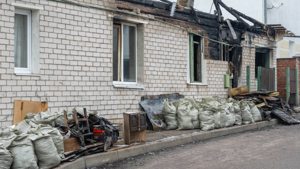 Professional Fire Damage Removal technician working in Morton, TX